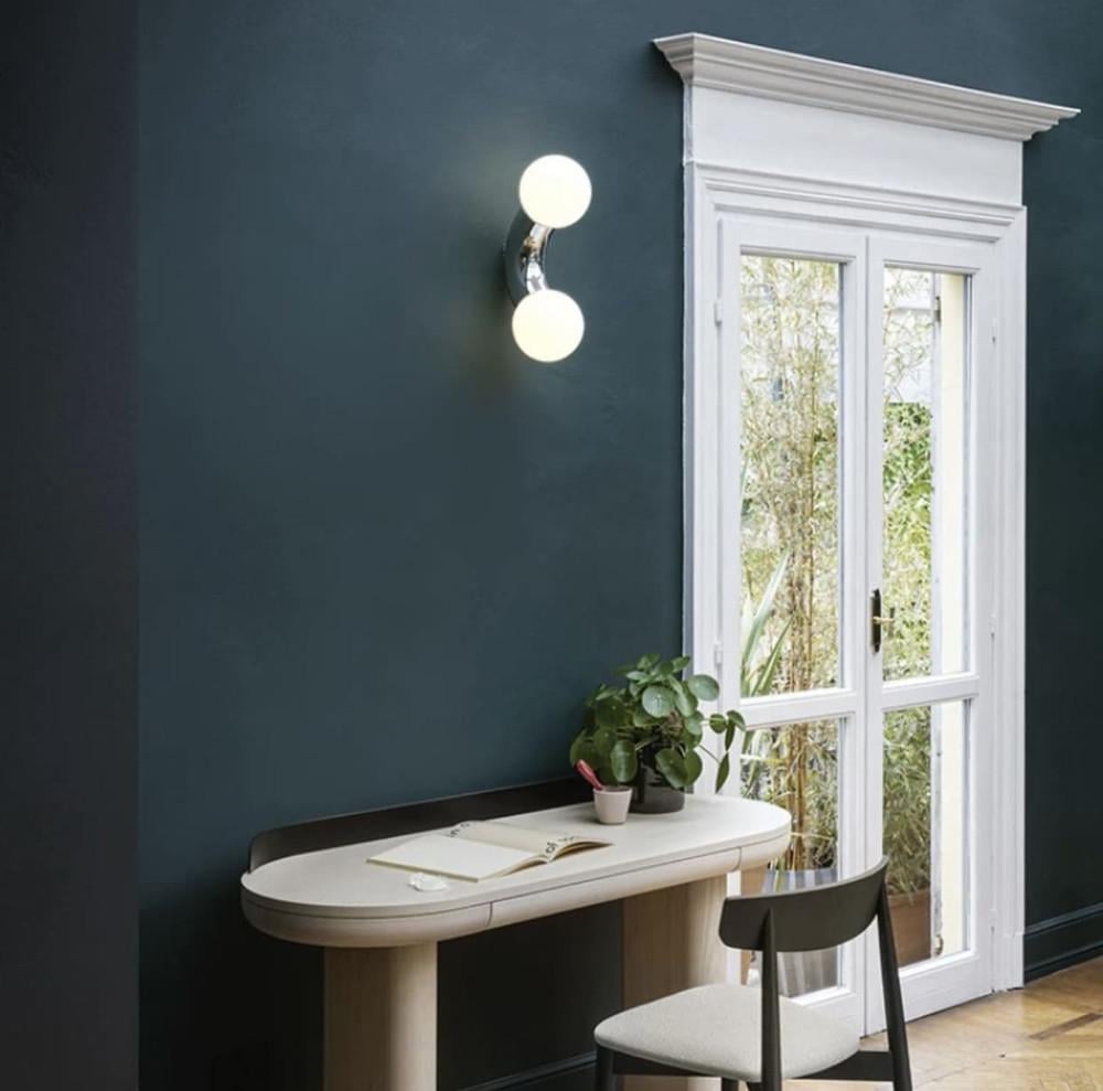 Бра креативное с изогнутым корпусом Хром (X 011/2)