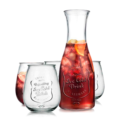 Набор для напитков кувшин 1,2 л и 4 стакана 780 мл Прозрачный