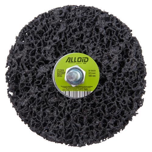 Круг зачистной Alloid Коралл с держателем для дрели 100 мм Черный (00000061442)