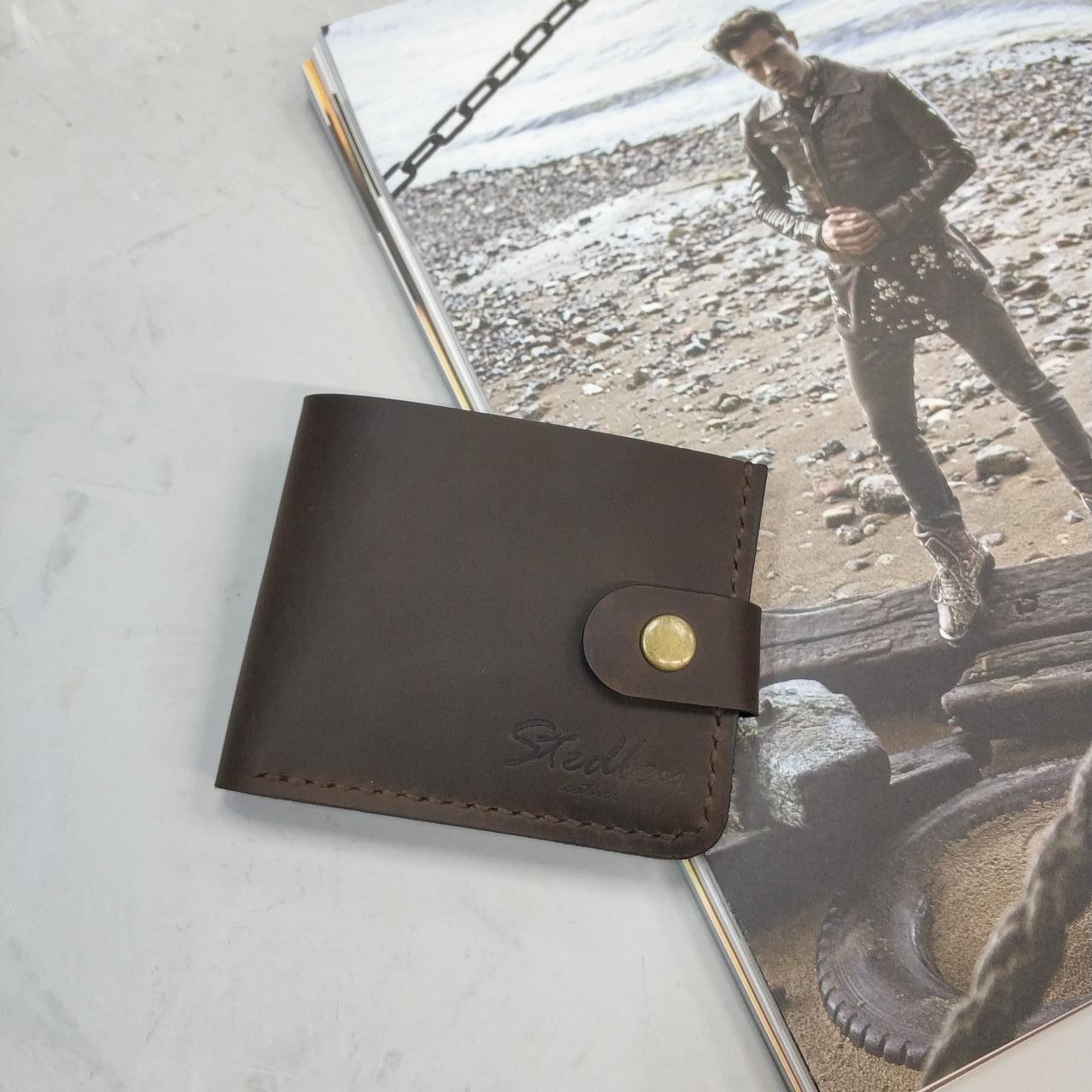 Кошелек мужской с монетницей Stedley Orso 2 кожаный Темно-коричневый (2424696797)