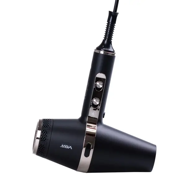 Фен з дифузором та концентратором VGR V-451 з холодним повітрям та іонізацією 3 насадки 2000 Вт Чорний (HPV451) - фото 9