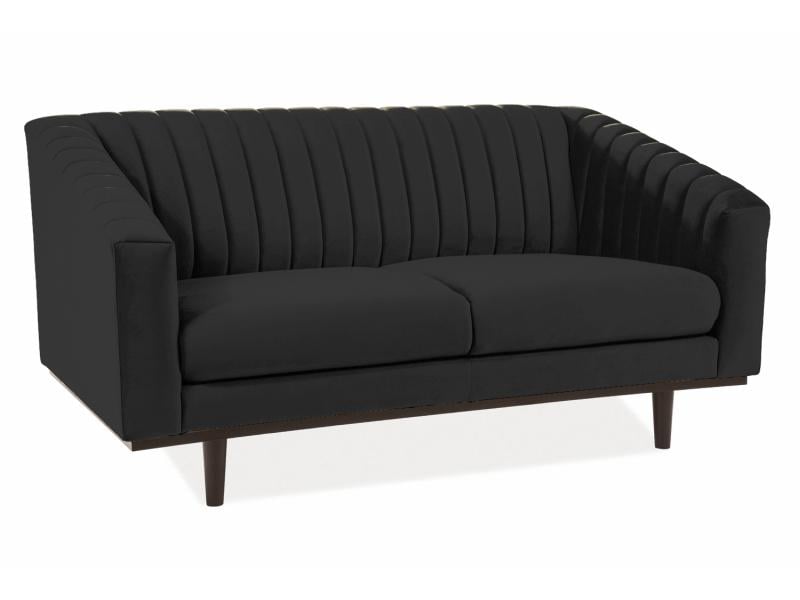 Диван Asprey 2 Velvet Черный/Венге (ASPREY2VC19)