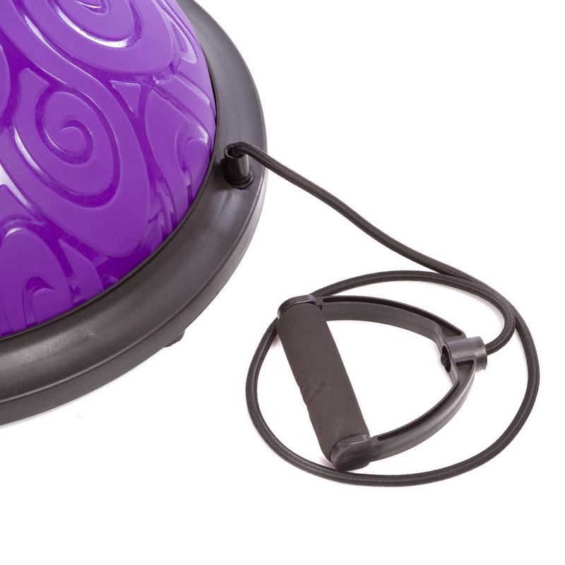 Полусфера для фитнеса с эспандерами Zelart BOSU SPOINT FI-1931 Фиолетовый (DR004899) - фото 3