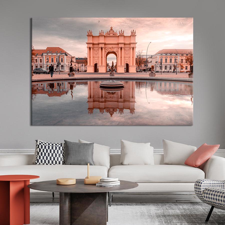 Картина город Национальный символ Германии Бранденбургские ворота 120x80 см (A609-1)
