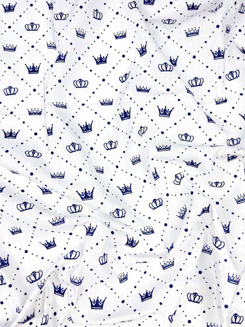 Пеленка ситец Синий короны №15 110х100 см (379-168)