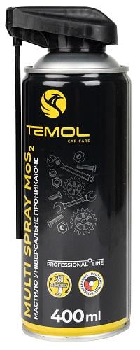 Мастило універсальне з молібденом TEMOL MULTISPRAY MoS2 400 ml (TML-400)