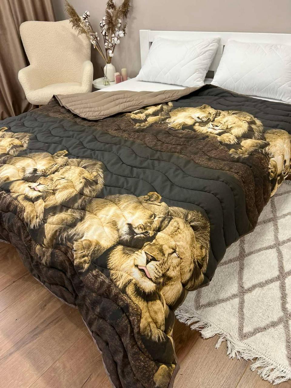 Ковдра літня двостороння з малюнком двоспальна 180x210 см Шоколадна - фото 4 Ковдра літня двостороння з малюнком двоспальна 180x210 см Шоколадна - фото 4