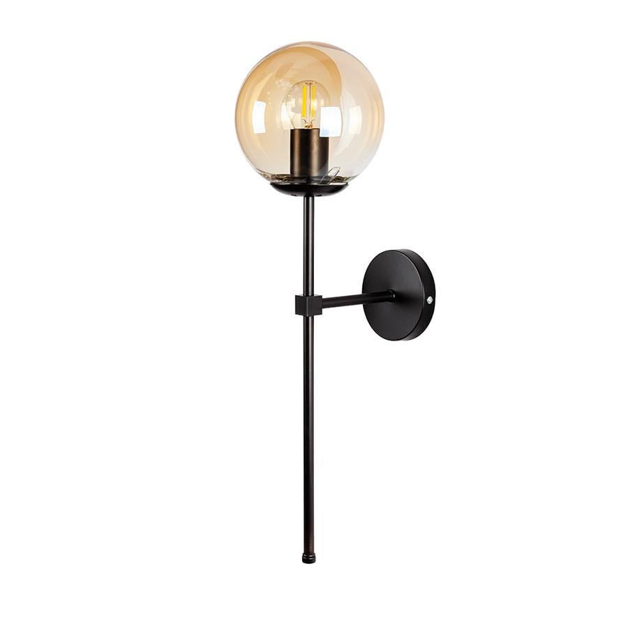 Светильник настенный шар Levistella 999W2501F-1 BK/BR черный плафон Коричневый