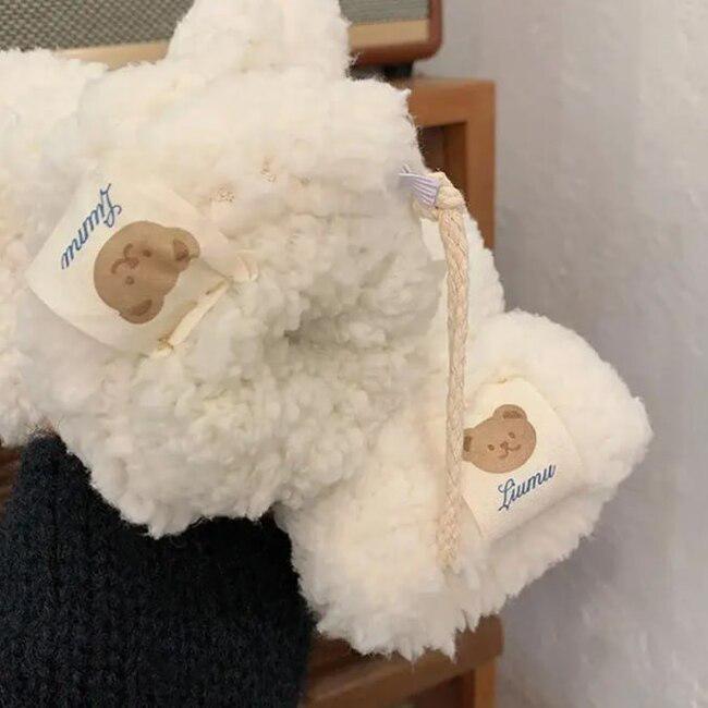 Перчатки женские зимние зимние Тедди Белый (21682642) - фото 2