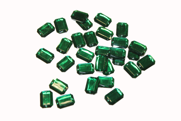 Камни пришивные Восьмиугольник 13х18 мм 30 шт. Зеленый