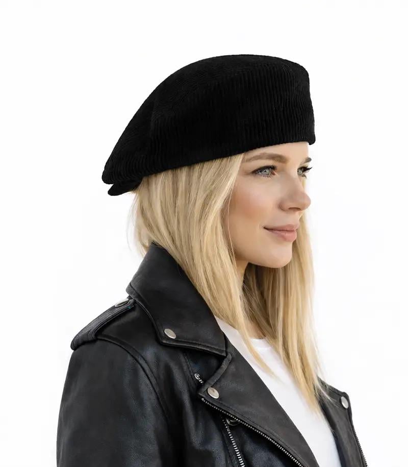 Кепка-конголка вельветовая унисекс one size Черный