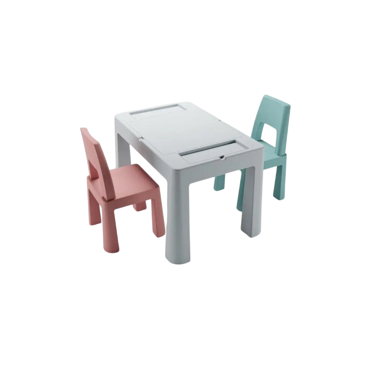 Набор детский столик и два стула Tega Multifun 1+2 TI-011-174 turquoise/old rose/grey из пластика Бирюзово-розовый (150-7-681474)