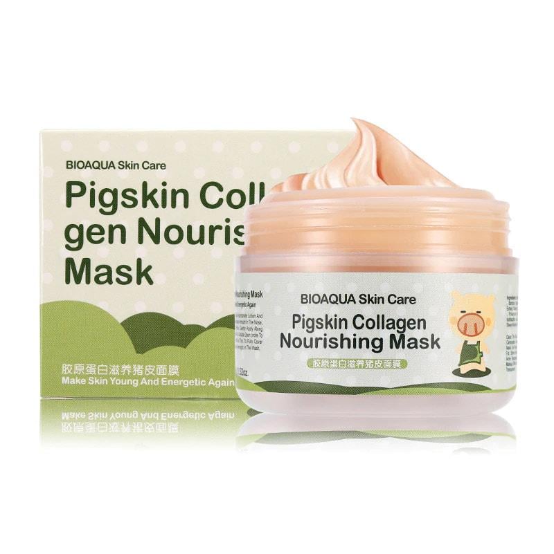 Омолаживающая маска для лица и шеи с коллагеном Bioaqua Pigskin Collagen Nourishing Mask 100 г - фото 3