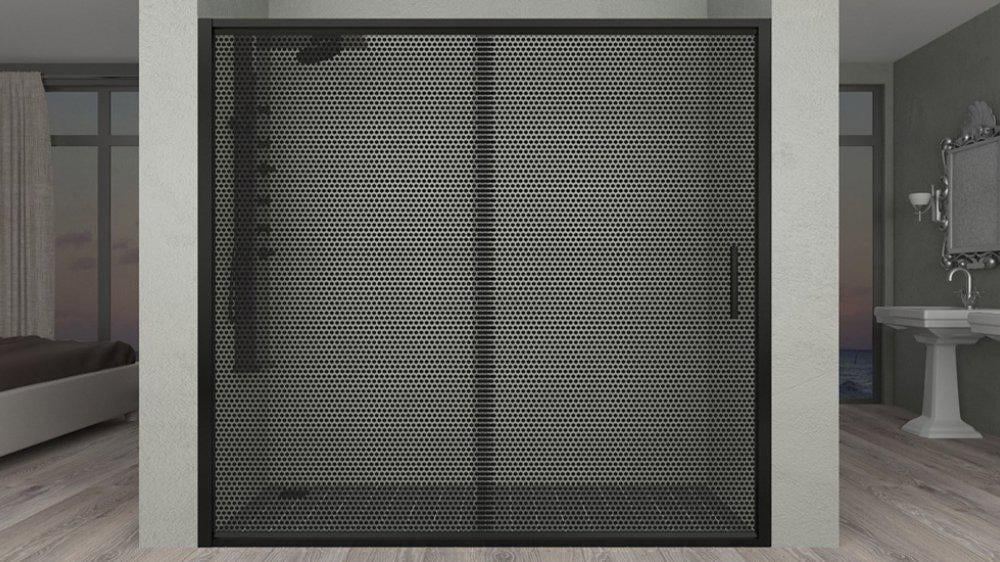 Душевые двери Aquanil CARMEN тонированная перфорация 130х190 см Dark (Carmen130Dark)