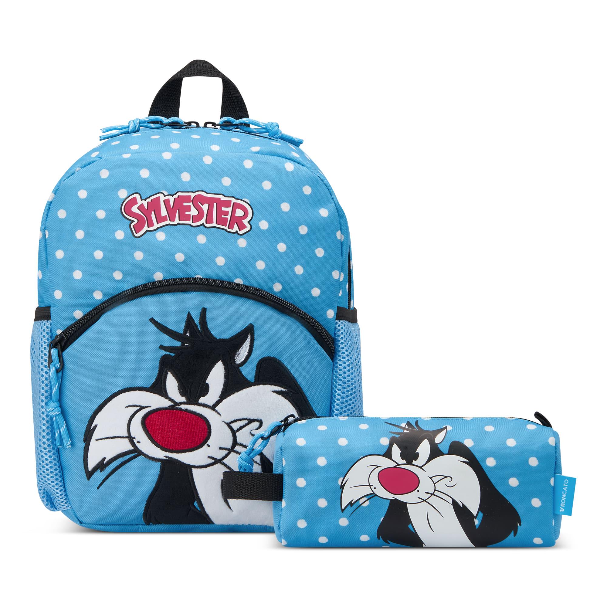Рюкзак та пенал дитячий Roncato LOONEY TUNES KIDS 441003/18 42х34х12 см 0,3 кг 8 л Блакитний (13315)