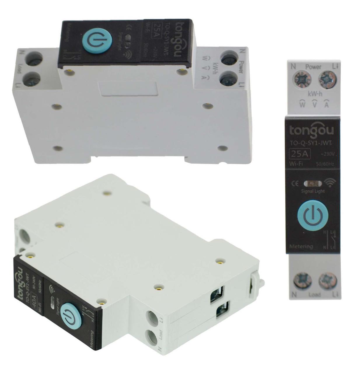Розумний вимикач TO-Q-sy1-JWT 25А Wi-Fi однофазний і лічильник кВт/год (id_101001) - фото 3 Розумний вимикач TO-Q-sy1-JWT 25А Wi-Fi однофазний і лічильник кВт/год (id_101001) - фото 3