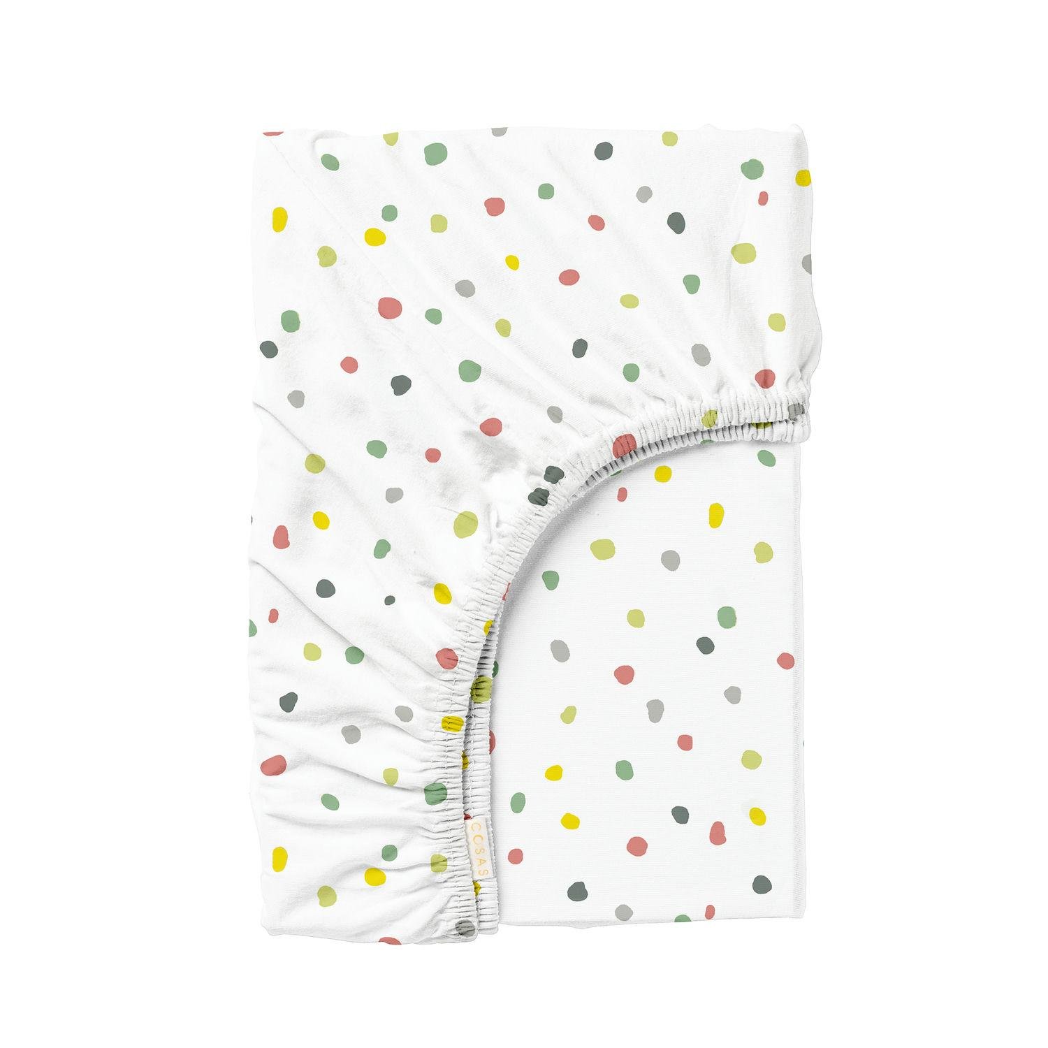 Простынь Cosas на резинке в детскую кроватку 60x120 см Color Blots (4822052146484)