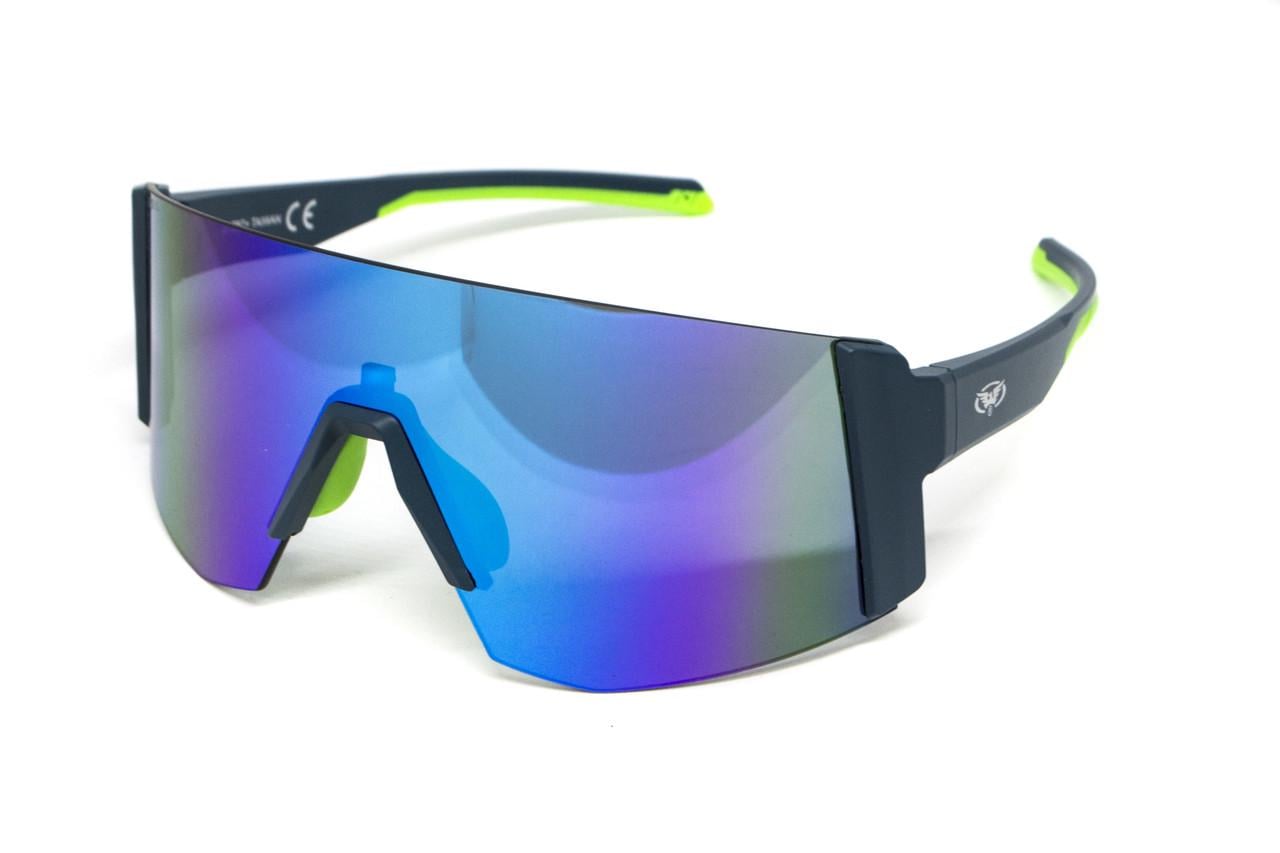 Очки Global Vision Astro G-Tech зеркальные Синий в синей оправе (69962278604566)