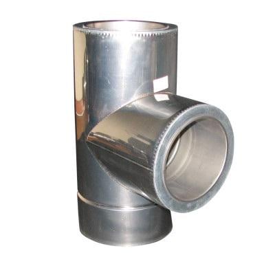 Тройник термо Вент Устрой 87° 220/280 нержавеющая сталь AiSi 201 0,5 мм (439)