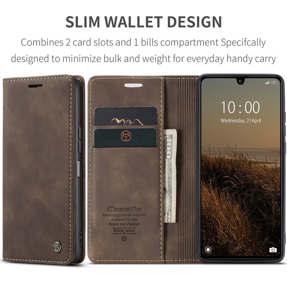 Чехол книжка с магнитом Xiaomi Poco C65 CaseMe Dark Brown (35389-05) - фото 2 Чехол книжка с магнитом Xiaomi Poco C65 CaseMe Dark Brown (35389-05) - фото 2
