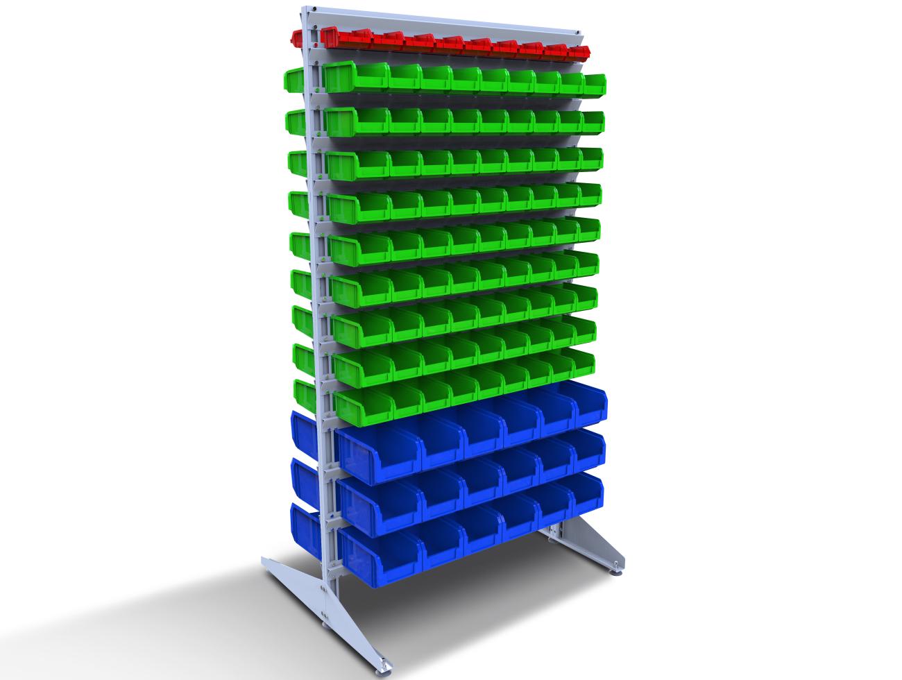 Стелаж для метизів двосторонній DS-18/10 700x1800x1000 мм (120029)