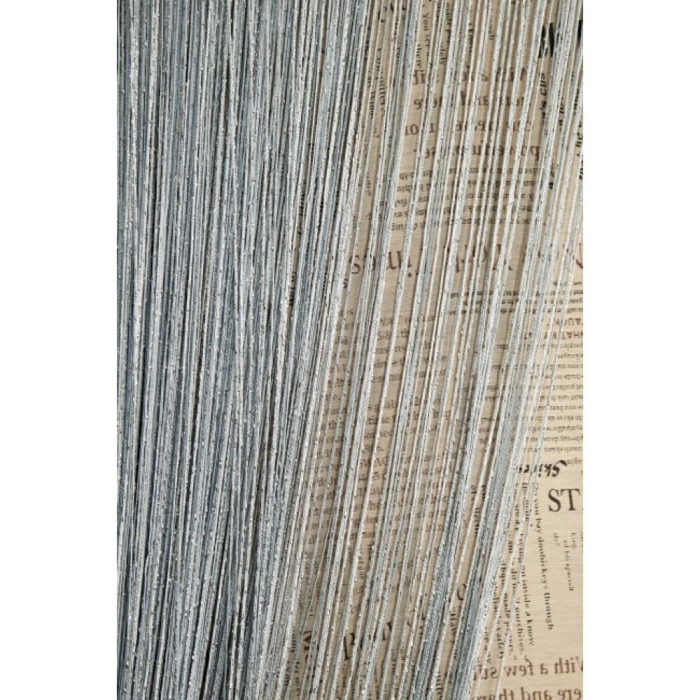 Штори нитки з люрексом 300х280 см Сірий