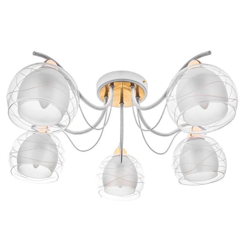 Люстра потолочная Brille в спальню E27 60W WH LK-629C/5 23-288