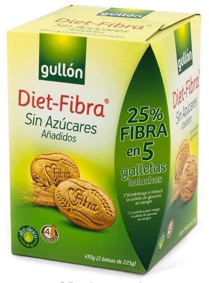 Печенье без сахара Gullon Diet Fibra злаковое 2х225 г