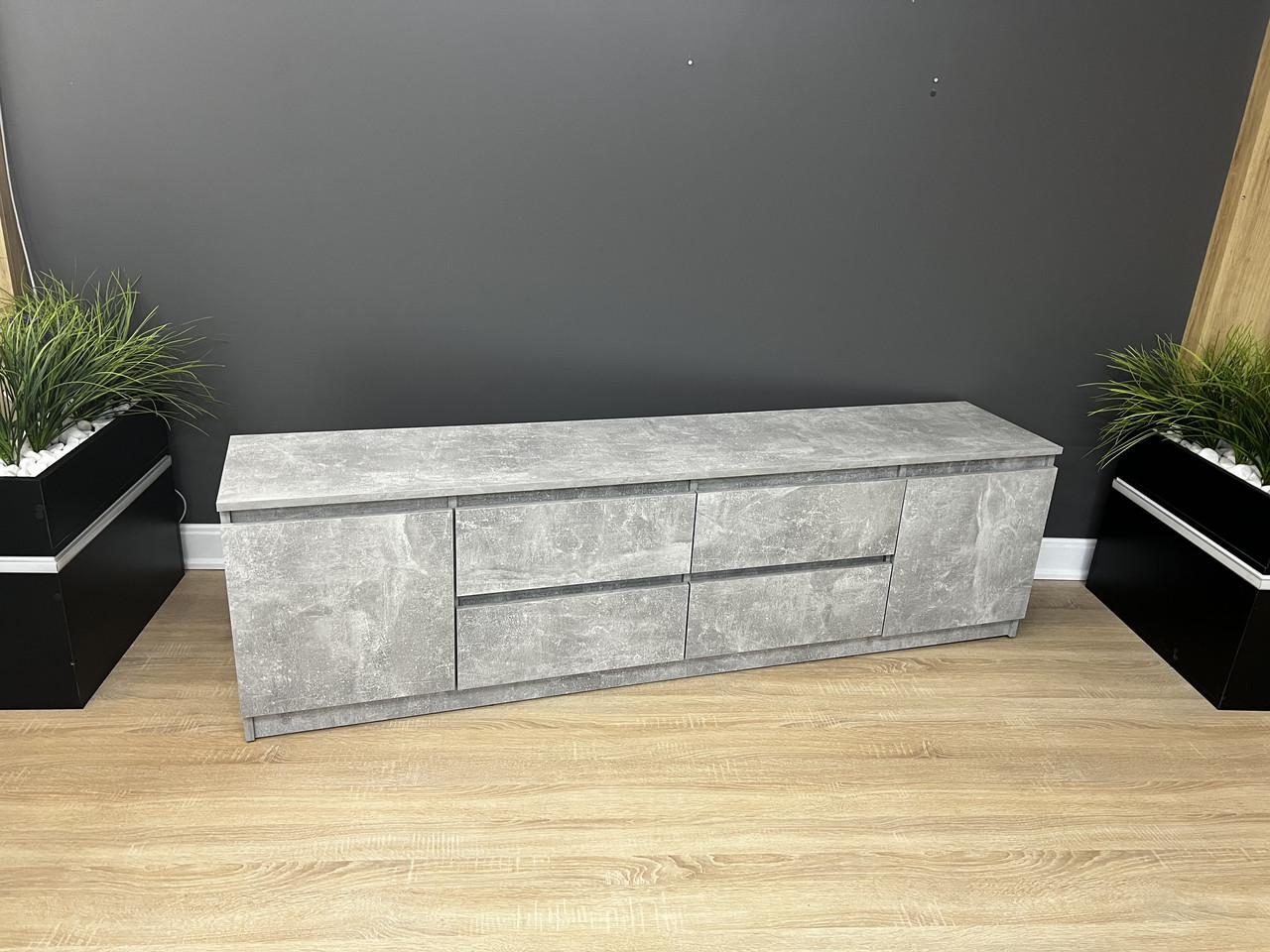 Тумба під ТВ Еверест 1804х510х370 мм Бетон - фото 1