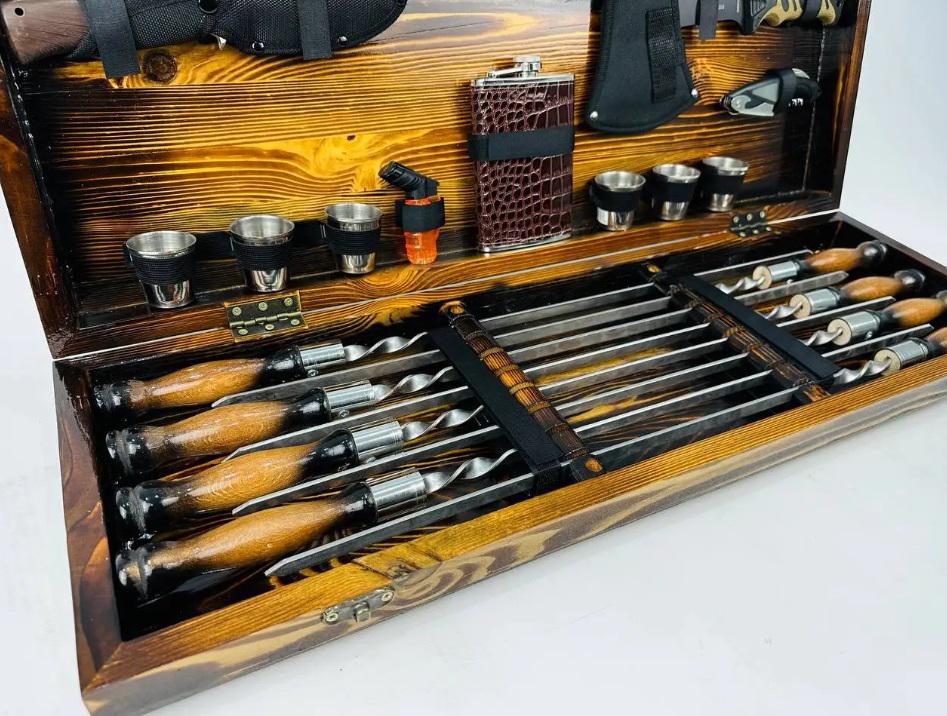 Набор шампуров в кейсе Охотник LUX 8 шт. (21-10-KS-7806) - фото 3 Набор шампуров в кейсе Охотник LUX 8 шт. (21-10-KS-7806) - фото 3