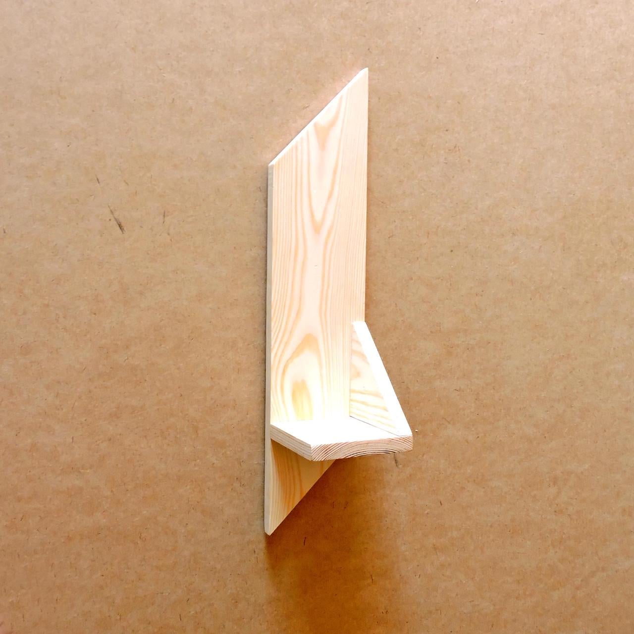 Полка настенная из дерева Эмпайр левая Бланже (НСП-000102)