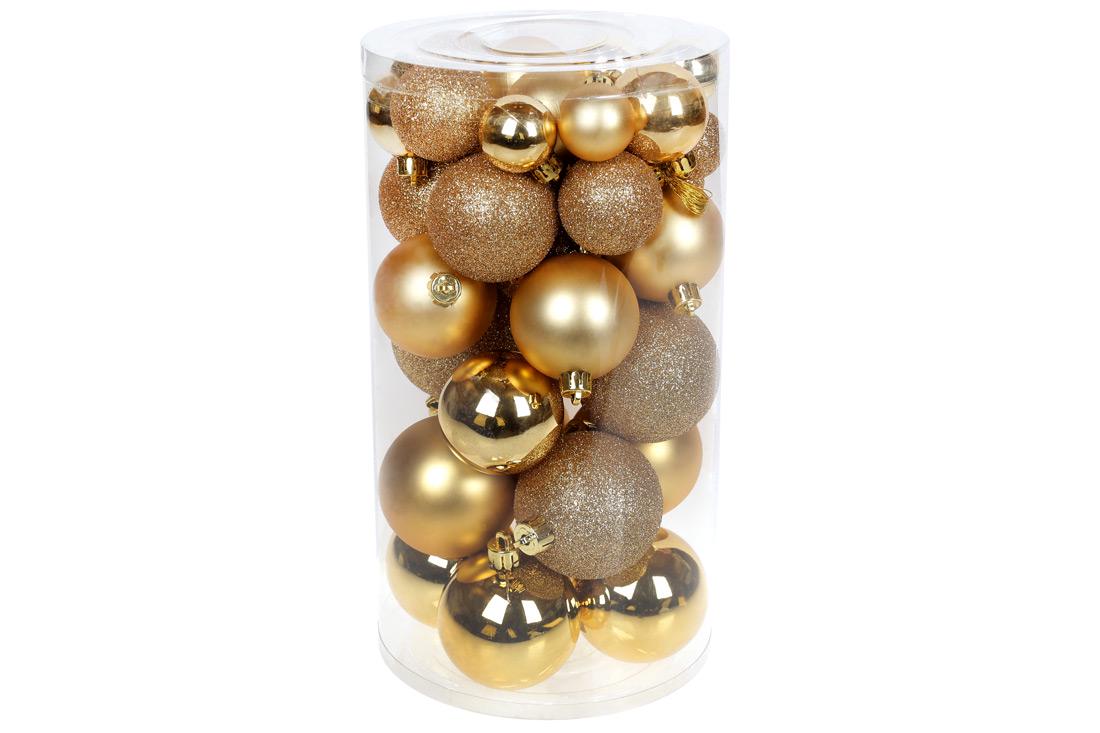 Шар новогодний BonaDi D-3/4/5/6 см 40 шт. (147-344)