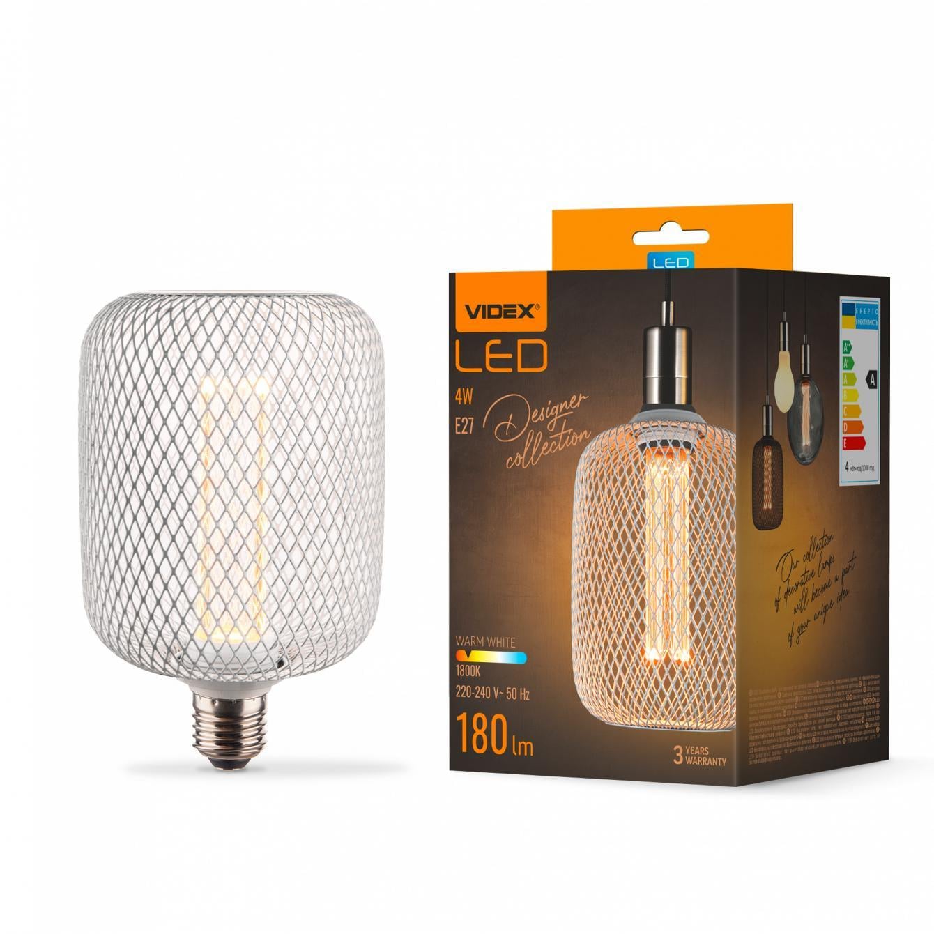 Лампа LED Videx Filament VL-DWMC100162 Chainmail style 4W E27 1800K White (36813157) Лампа LED Videx Filament VL-DWMC100162 Chainmail style 4W E27 1800K White (36813157)