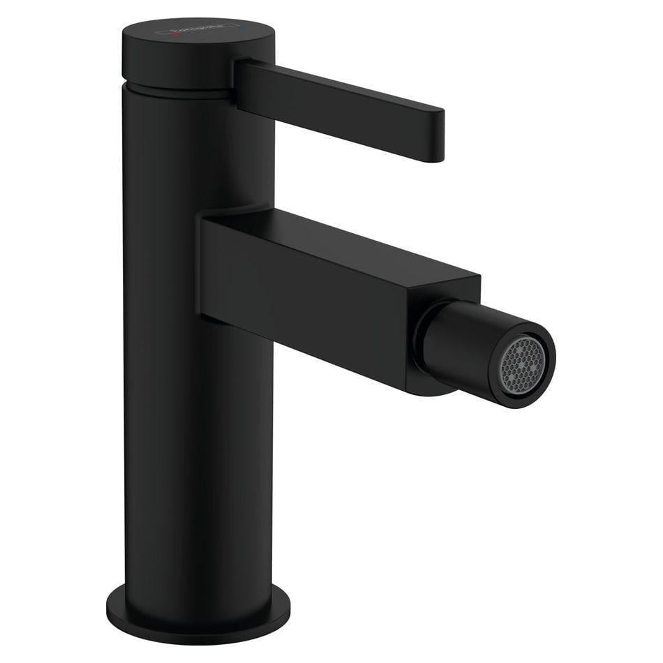 Смеситель для биде Hansgrohe Finoris с донным клапаном push-open Черный матовый (76200670)