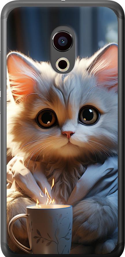 Чехол на Meizu Pro 6 White cat (5646t-293-42517)