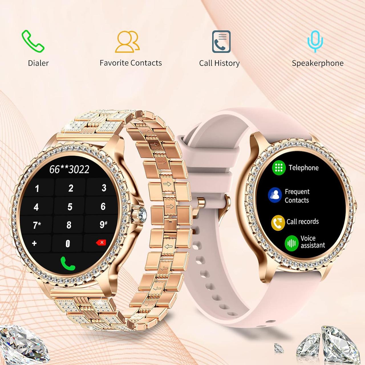 Смарт-часы для женщин Smart Fitonme с тонометром Gold - фото 2