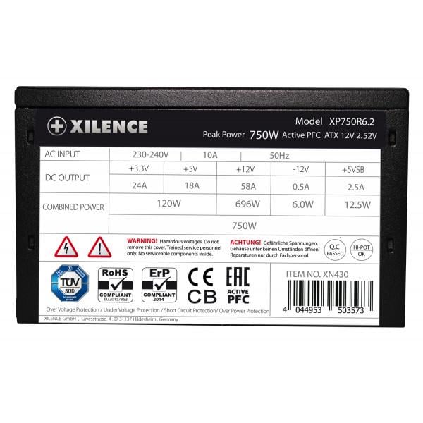 Блок питания Xilence XP750R6.2 Performance C+ 750W (30359533) - фото 7 Блок питания Xilence XP750R6.2 Performance C+ 750W (30359533) - фото 7