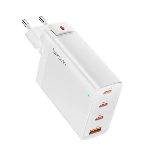Зарядное устройство для Toocki GAN 100W 3Type-C/1 USB White
