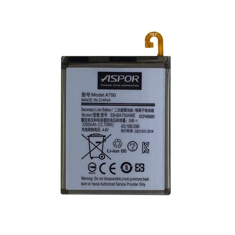 Аккумулятор Aspor EB-BA750ABU для Samsung A750/A7 2018 (880221)