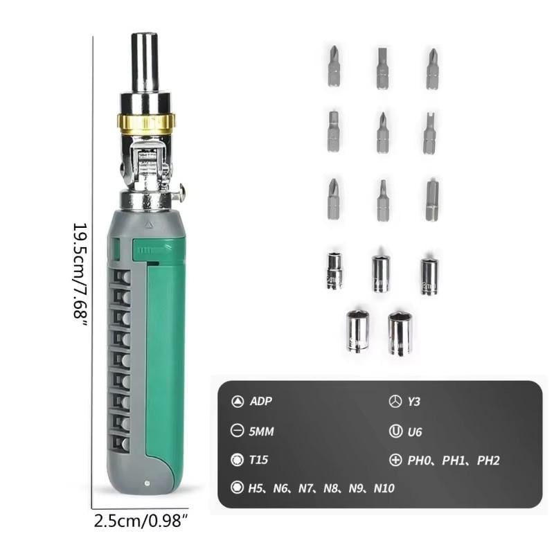 Отвертка RIAS 2024A с 14 битами Green (3_05902) - фото 5 Отвертка RIAS 2024A с 14 битами Green (3_05902) - фото 5