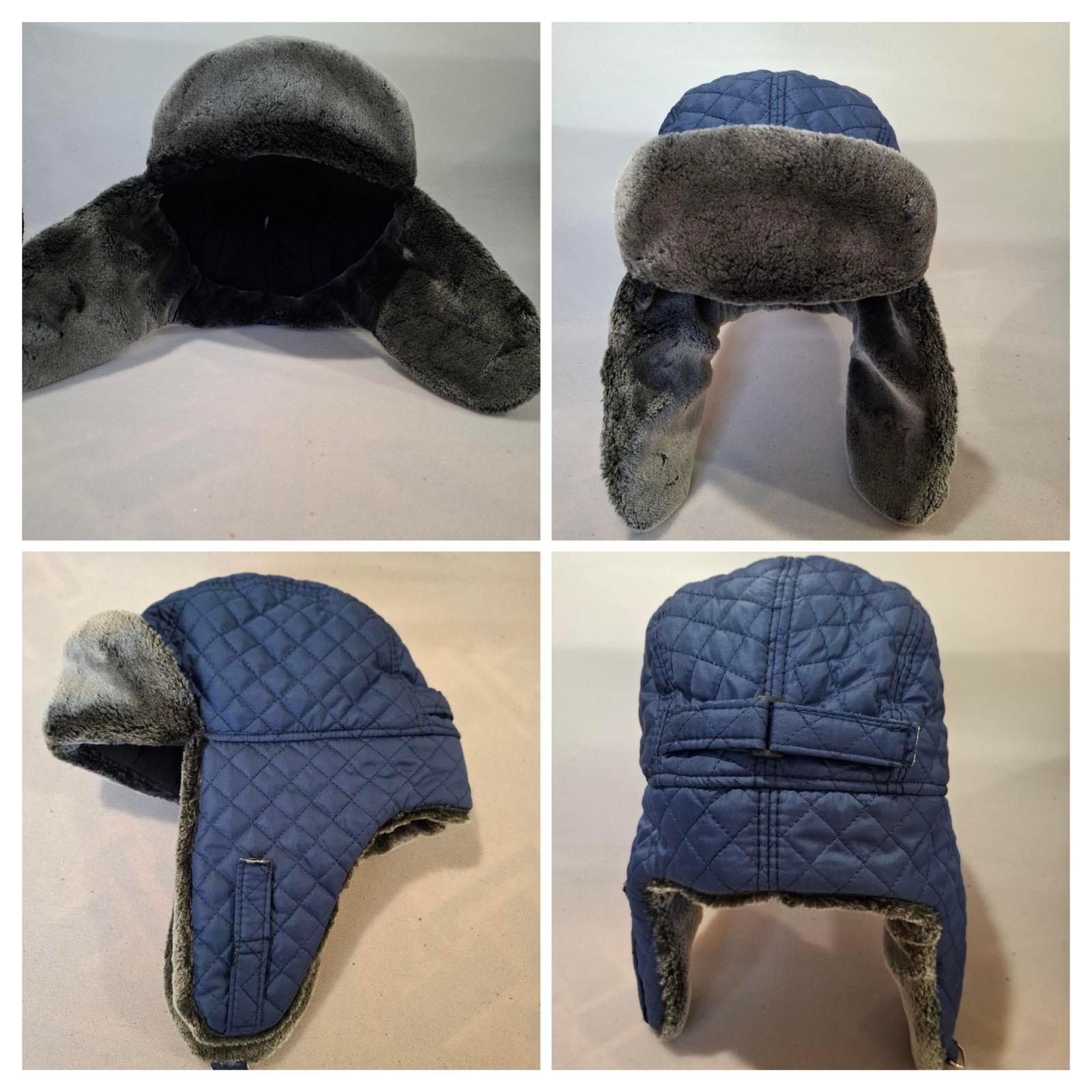 Ушанка стьобана Lider з плащової тканини на хутрі 55-60 см Синій з сірим (26856582) - фото 2 Ушанка стьобана Lider з плащової тканини на хутрі 55-60 см Синій з сірим (26856582) - фото 2