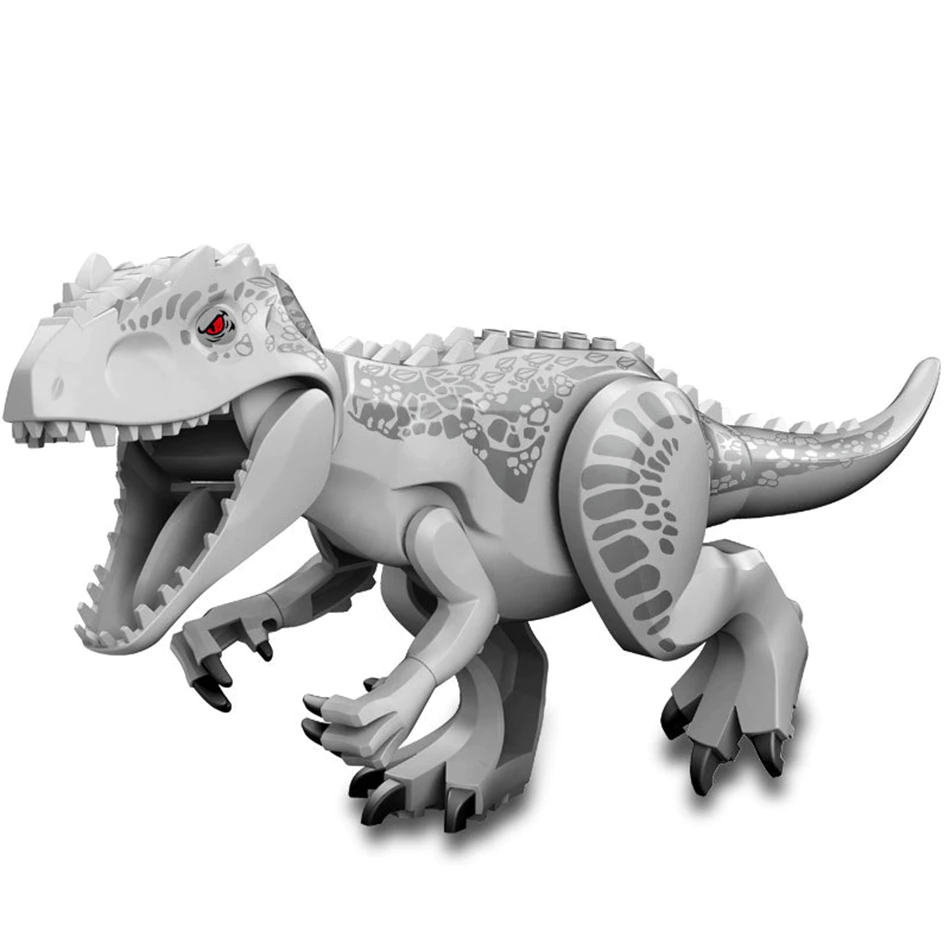 Конструктор великий динозавр Індомінус тиранозавр Рекс Jurassic World 28х17 см Сірий (34119880)