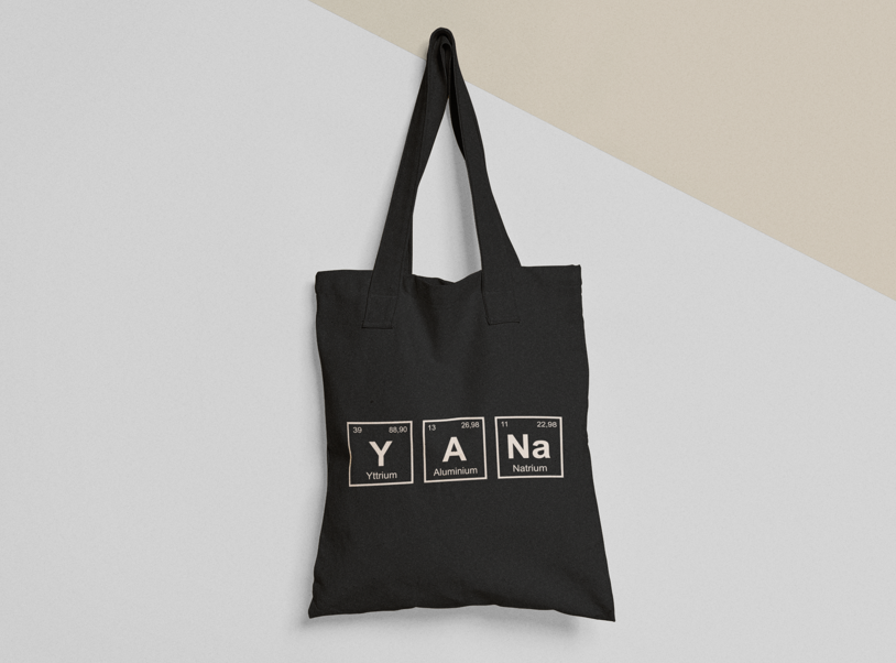 Эко-сумка шоппер с принтом "Yana" таблица Менделеева 38х40 см Чёрный (ИМ1-Т1) Эко-сумка шоппер с принтом "Yana" таблица Менделеева 38х40 см Чёрный (ИМ1-Т1)