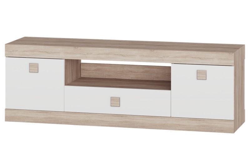 Тумба для ТБ Еверест Соната 1500 150х38х50 см Дуб сонома/Білий (ЕВ20206) - фото 4