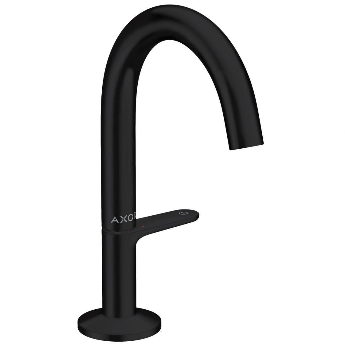 Смеситель для раковины Axor One Select 140 с донным клапаном push-open Черный матовый (48010670)