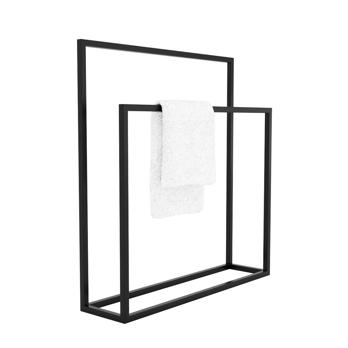 Стойка для полотенец Orizon LOFT двойная напольная 85х80х20 см Черный матированный - фото 2 Стойка для полотенец Orizon LOFT двойная напольная 85х80х20 см Черный матированный - фото 2