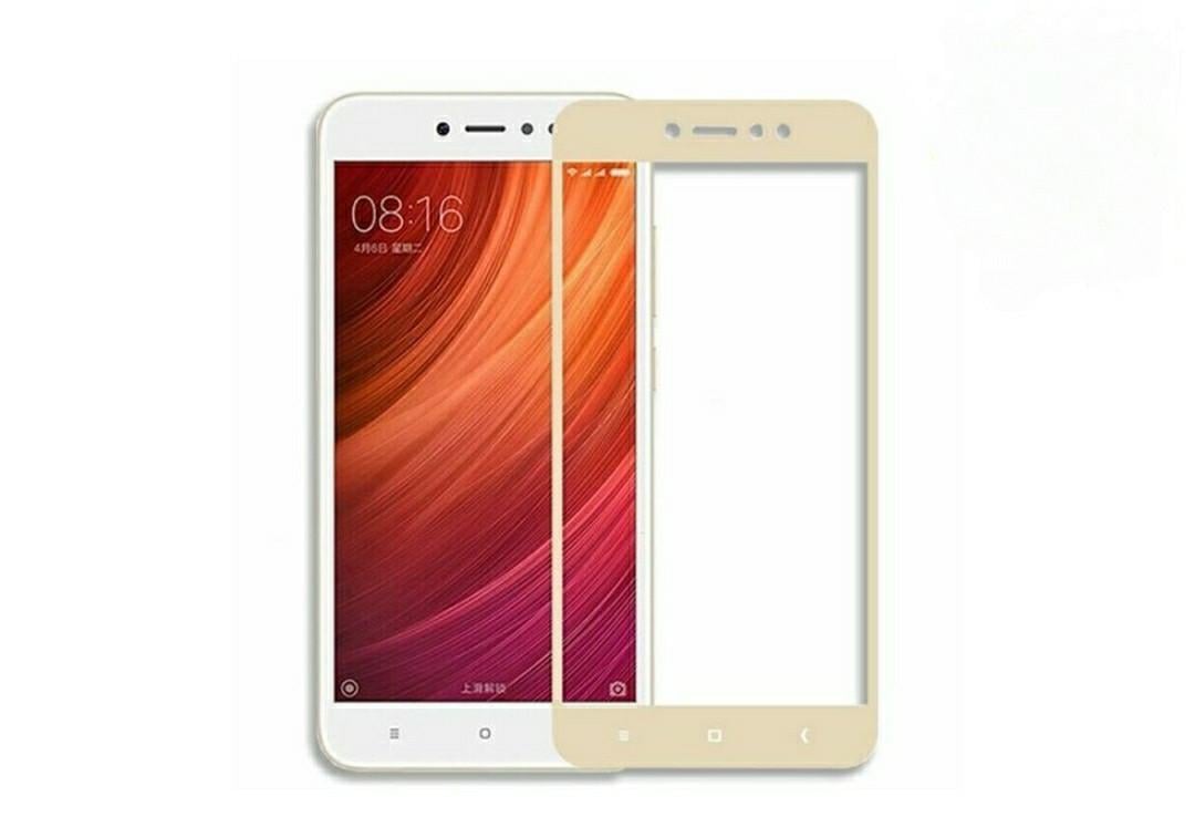 Загартоване захисне скло на Xiaomi Redmi Note 5A Prime  Золота рамка