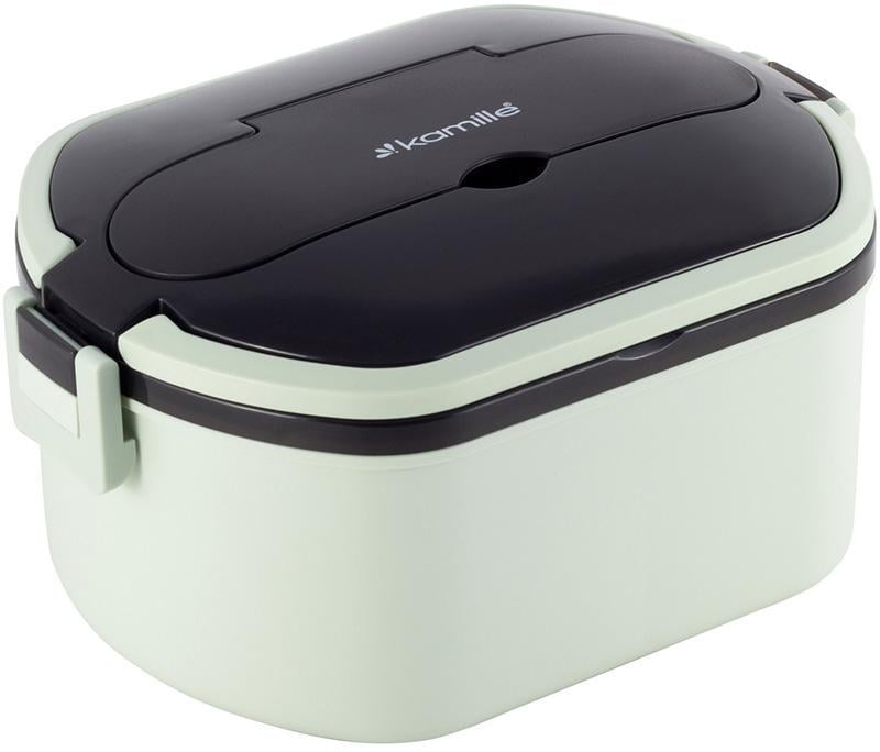 Ланч-бокс Kamille Snack пластик и нержавеющая сталь 750 мл Зеленый
