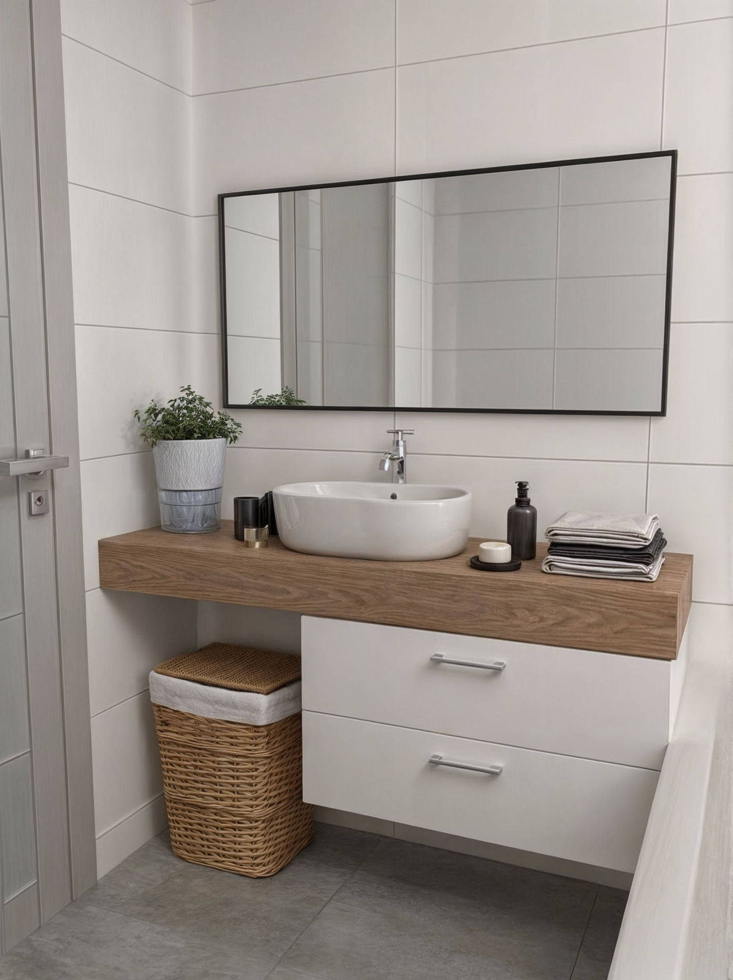 Дзеркало настінне у рамі Tobi Sho Melanie без підсвічування універсальне 700х900х20 мм Black