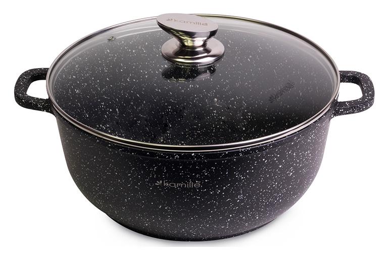 Кастрюля Kamille Landes 6,5 л с литыми алюминиевыми ручками (KM-4406)